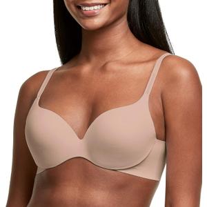 Maidenform Comfort Devotion Underwire Bra, Comfortable Bra with No-Poke DreamWire, Full-Coverage T-Shirt Bra (34DD, Evening Blush)