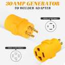 Kanayu 30Amp Generator to Dryer Adapter Compatible with NEMA L14-30P to 14-30R, 4 Prong Locking Generator Male Plug to 4 Prong New Dryer Female Receptacle, Generators to New Dryers Adapter