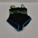 popvil One Piece Swimsuit Tummy Control Womens Bathing Suits Modest Curvy Neon Sexy Sport Swimwear (Medium, Black Stripe3)