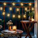20 Hanging Bulb Battery Operated String Lights, 14FT 100 LED Vintage Bulbs Battery Outdoor Lights, Waterproof Indoor Outdoor Lights for Patio, Classroom, Home, Tent, Wedding, Party, Farmhouse Decor
