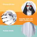 JOYIN 67" Halloween Decorations Outdoor Life Size Bride Decor, White Ghost Haunted House Props with Creepy Sound for Garden Yard Lawn