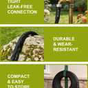 Garden Hose, Lightweight, Ultra Flexible, Durable, Kink-Free Water Hose - Made of TPU, Drinking Water Safe Material, Non-Shrinking, Easy to Store, All-Weather, Black (50 FT)