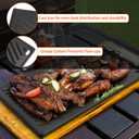 Onlyfire Reversible Cast Iron Griddle Replacement for Weber 7637, Grill Cooking Griddle for Weber Spirit I & II 200 Series (with Front-mounted Control)