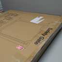 Clear Acrylic Baby Gate 29.5-47.2" Wide Pressure Mount Clear Dog Gate Indoor - No Drill Auto Close, Walk Through Baby Gates for Stair & Doorways & Hallway