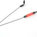 2pcs Red Fishing Alarm Simple Soft Chain Wobbler Flashing Light Signal Assembly Bite Indicator