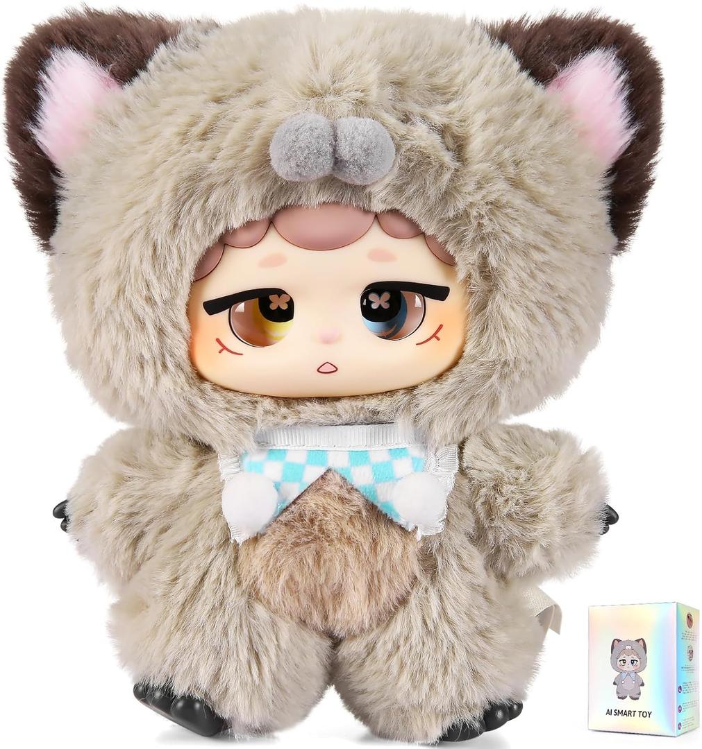 - Plush Interactive Toy with Multiple Languages Switchable, Mini Communicatible Companion Bauble, Creative Simulated Rechargeable Doll Plaything for Kids Children Ages 3+ (8" High)