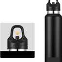 Stainless steel travel mug Outdoor portable travel mugs, office drinking cups, coffee cups, beverage cups, a good choice for friends(Business Black,680ml)