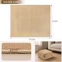 Goyuu Machine Washable 8x10 Jute Area Rug, Soft Faux Wool Living Room Rug