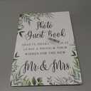 2 x Toctose 8x11 Inch Wooden Wedding Signs for Ceremony and Reception, Rustic Vintage Photo Guest Book Sign with Stand