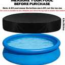 8ft Round Pool Cover Compatible with Intex Bestway Inflatable Above Ground Pool Round Easy Set Pool Cover with Elastic Bands No Drain Holes Inflatable Pool Cover Dustproof Outdoor Swimming Pool Cover