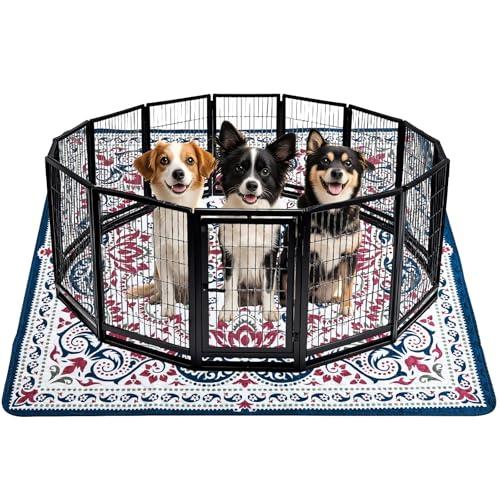 Mozin Washable Pee Pads for Dogs, 1 Pack Super Absorbent Reusable Puppy Pads Waterproof, Leak-Proof & Non-Slip Whelping Pad for Potty Training, Playpens, Crates, Floors, Beds, and Couches 72"x72"