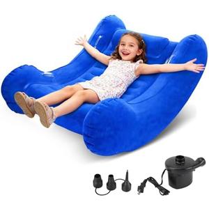Sensory Rocker Chair for Kids, 42” x 42” x 46” Air Cloud Rocker, Inflatable Sensory Chair for Child with Autistic & ADHD, Indoor/Outdoor Toddler Rocking Chair-Includes Electric Air Pump