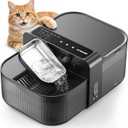 oneisall 3.5L Wireless Filterless Cat Water Fountain for Cat Pet,PW17 | Wastewater Separation,No Filter Needed,Cordless,Separate Clean&Dirty Water,304 Stainless Bowl,30dB Quiet,Smart LED Display