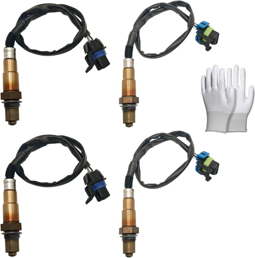 Oxygen Sensor Upstream & Downstream O2 Sensor Fit for 2011 Chevy Camaro 1LT LS LT LT, for 2010 Chevy Camaro LS LT, Oxygen O2 Sensor 4 PCS Replace OE# 234-4441, 234-4818