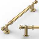 Amerdeco 10 Pack Champagne Bronze Cabinet Pulls 5 Inch(128mm) Hole Center Drawer Pulls Cabinet Hardware Kitchen Cabinet Handles for Bathroom ZH0083