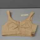 BRABIC Front Closure Bras for Women Compression Surgical Bra No Underwire Full Coverage Wireless Bralette, Beige, S