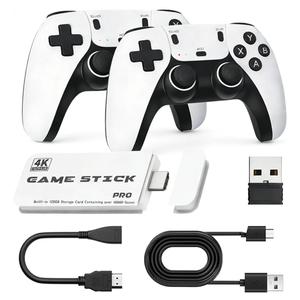 2026 Upgraded M15 Retro Game Stick Pro, 128GB Retro Gaming Console, Plug & Play HDMI Game Stick for TV PC, Supports Multiple Open-Source Emulator Platforms, Dual 2.4G Wireless Controllers