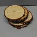 FSWCCK 6 Pack Nature Unfinished Round Wood Slices, 7-8 Inches Wooden Circle, Large Wood Slabs for Weddings Centerpieces Decor and DIY Painting Crafts