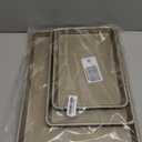 Vinino Baking Sheet Set of 3, Cookie Sheets For Baking with Square Texture Pattern, Thicker Carbon Steel Non-stick Baking Pan Half/Quarter/Jelly Roll Pans Tray for Oven (Gold-3 pack)