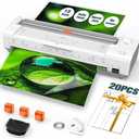 Laminator Machine 13 Inch Lamination Machine with Auto Paper Feed, Never Jam A3 Thermal Lamination, 20 Laminating Sheets 10-in-1 Laminator with Cutter, Trimmer & Corner Rounder for Office School Home
