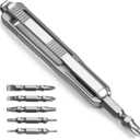 Titanium EDC Tools Pocket Screwdriver,10 in 1 Multi Keychain Screwdriver Set with Double Ended Bits,Magnetic Repair Multitool for Daily Home Improvement Use