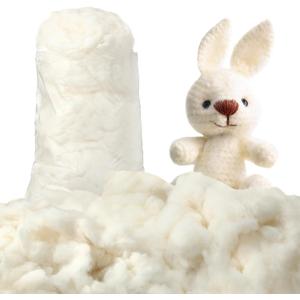Wesnoy 100g/0.22lb Cotton Stuffing for Stuffed Animals Soft Pillow, Natural Cotton Fiber Filling Batting, for Toys, Cloud Decorations, and More