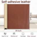 Red Brown Leather Repair Patch, 39.3 x 19.6 Inch Self Adhesive Leather Repair Tape, Large Vinyl Leather Repair Kit for Furniture, Car Seats, Sofats, Couch, Office Chair