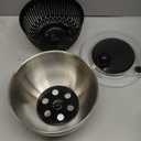 SveBake 5.3Qt Stainless Steel Salad Spinner with Stop Button, BPAFree Vegetable Lettuce Spinner, Transparent Lid & Drainage Hole, NonSlip Base, Dishwasher Safe Fruit Washer