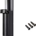 Sumnacon Kickdown Door Stop - Stainless Steel Easy Step Door Stopper, Spring Loaded Telescopic Step On/Off Door Stopper Rubber, Adjustable Heavy Duty Door Locks Holder Stop/Release by Foot, Black