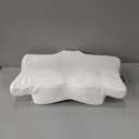 Memory Foam Pillows, Cervical Pillow for Neck and Shoulder Pain Relief, Ergonomic Contour Bed Pillow, Soft for Side Sleep Stomach Sleeping and Back Sleeper-Queen Size&White