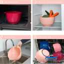 BoxedHome Classic Mixing Bowl Set, BPA Free Plastic, Microwave and Dishwasher Safe, 4.5 quarts (Pink/Blue)