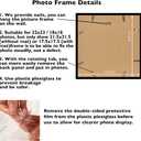 JCJMY 22x22 Picture Frame Black with 18x18 Mat, Display Photo 18x18 with Mat or 22 x 22 Without Mat, Wall Hanging Large 22x22 Poster Frame with Shatter Resistant Plexiglass, Black