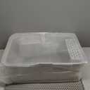 Stainless Steel Cat Litter Box with Lid, 20" L x 14.2" W x11.8 H, Large Cat Litter Box for Multiple Cats with High Sided, No-Leak & Stick, Easy to Clean, Includes Litter Mat & Multi Functional Scoop