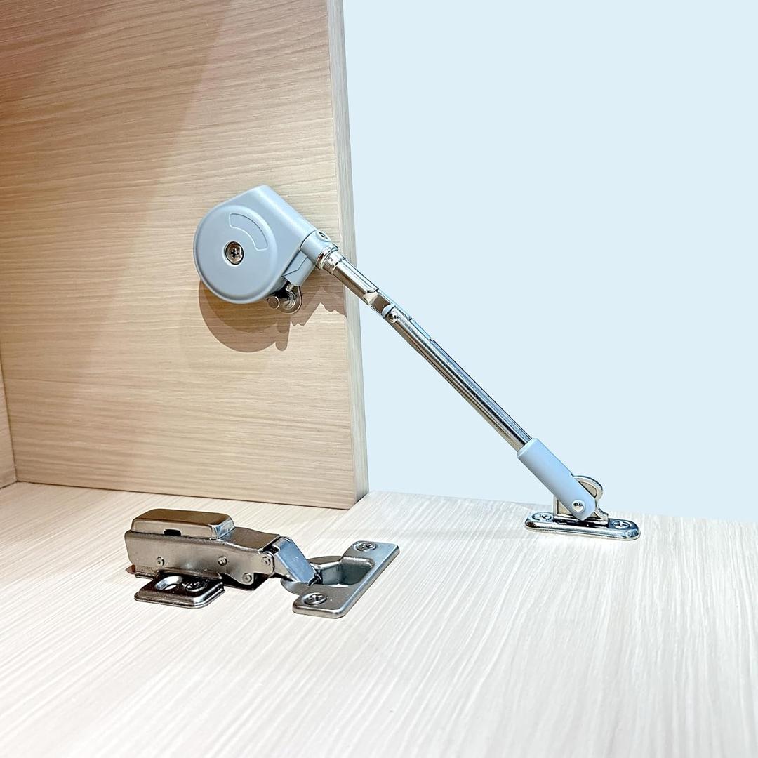 1 Pack 105 Degree Soft Closing Support Rod Hinges,Pull Down Bracket Hinge,Slowly descend and Close, Designed for Downward Opening lid Door,Cabinet Doors and Storage Box,Toy Box Support
