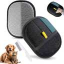 Pet Hair Removal Glove & Lint Mitt for Dogs, Cats - Electrostatic, Reusable & Washable Deshedding Grooming Mitt for Furniture, Car Seats, Couch, Carpet, Bedding