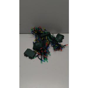 WATERGLIDE 4 Pack 50LED Outdoor Christmas Lights, 16FT Battery Operated Mini String Light with 8 Modes & Timer, Xmas Tree Lights Waterproof for Patio Garden Party Wedding Holiday Decor, Multicolor