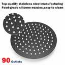 NearMoon Shower Head with Hose, High-Pressure Stainless Steel 8'' Rain Shower and 5 Settings Handheld Spray Combo with Push Button Flow Control for Easy Operation (Matte Black)