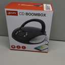GPX, Inc. Portable Top-Loading CD Boombox with AM/FM Radio and 3.5mm Line in for MP3 Device - Black
