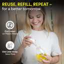 BRIGHTFROM Foaming Soap Dispenser Pump Bottles, BPA Free Empty Refillable Plastic Container for Liquid Soap - Kitchen, Bathroom, Commercial - 8oz (250ml) Pack of 2 Clear