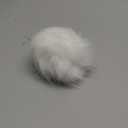 6pcs DIY Knitting Hats Accessories-Faux Fake Fur Pom Pom Ball with Press Button (Pure White)