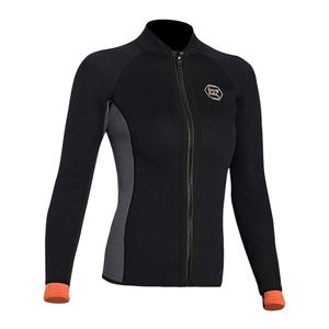 Wetsuit Top Jacket Women Men 3MM Neoprene Long Sleeve Dive Scuba Wet Suit Shirt, 2MM 1.5MM Warm Front Zipper Wetsuits Shirts Vest Surfing Swimming Snorkeling Kayaking Suit in Cold Water Sports (Small)