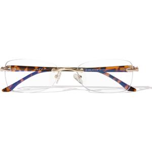 ZESAKER Rimless Reading Glasses for Women, Rectangle Blue Light Blocking Readers With Tinted Edge (Tortoise, 1.5)