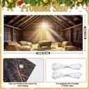 Christmas Nativity Garage Door Cover, 6 x 13 FT Christmas Manger Backdrop Banner The Birth of Christ Hanging Backdrop Decoration for Xmas Holy Night Scene Religious Outdoor Church Party Supllies