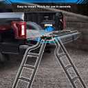 Universal 42" Dual-Side Rotatable Pickup Truck Tailgate Ladder, Foldable Heavy Duty Truck Ladder Folding Tailgate Step Pickup Truck Accessories, Capacity 600 lbs, for F150/Ram 1500...