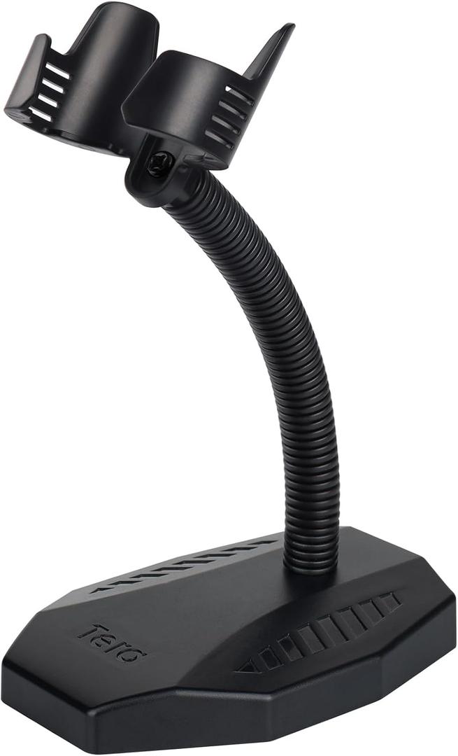 Tera Universal Barcode Scanner Stand Hands Free Barcode Scanning Bar-Code Reader Cradle Holder Base Angle and Height Adjustable Head for Supermarket Retail Store School Library Logistic Warehouse