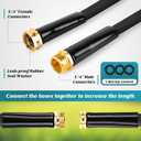Itsonestep Garden Hose 100ft, 3/4" GHT Non-Expanding Water Hose Lightweight, Flexible Garden Hose with 10 Function Nozzle, Kink-Free, Sturdy, High-Pressure, Abrasion Resistant Hoses for Yard, Garden