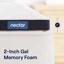 Nectar Soft Mattress Topper - Queen - 2" Gel Memory Foam Mattress Topper - Breathable & Comfortable - Back Pain Relief