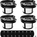 4 Pack 2284W 2390A Vacuum Replacement Filter Compatible with Bissell Pet Hair Eraser Hand Vacuum 2284W, 2390, 2390A, 2579, 2389, Part # 1614212 1614203 1614204, 4 Mesh Filters and 8 Foam Filters