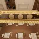 HAIXIANG Modern Crystal Chandelier Dimmable LED Long Chandeliers for Dining Table Pendant Lights Rectangular Glam Lighting Fixtures for Dining Room Kitchen Island Gold, Oval : L47"