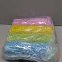 4 Roll Easter Poly Mesh Ribbon Spring Easter Wired Edge Ribbon Poly Decor 10 Inch x 30 Feet Metallic Mesh Decor and 100 Pieces Wreath Tube Cleaners Chenille Stems (Blue, Light Yellow, Pink, Yellow)